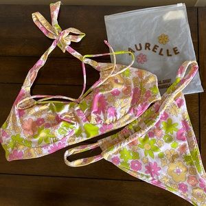 Aurelle Sid 70’s Flower Bikini Set size Large